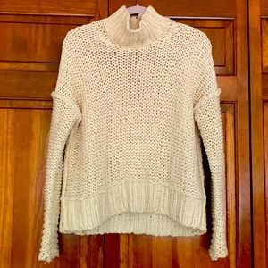 Free People open knit, mock neck sweater